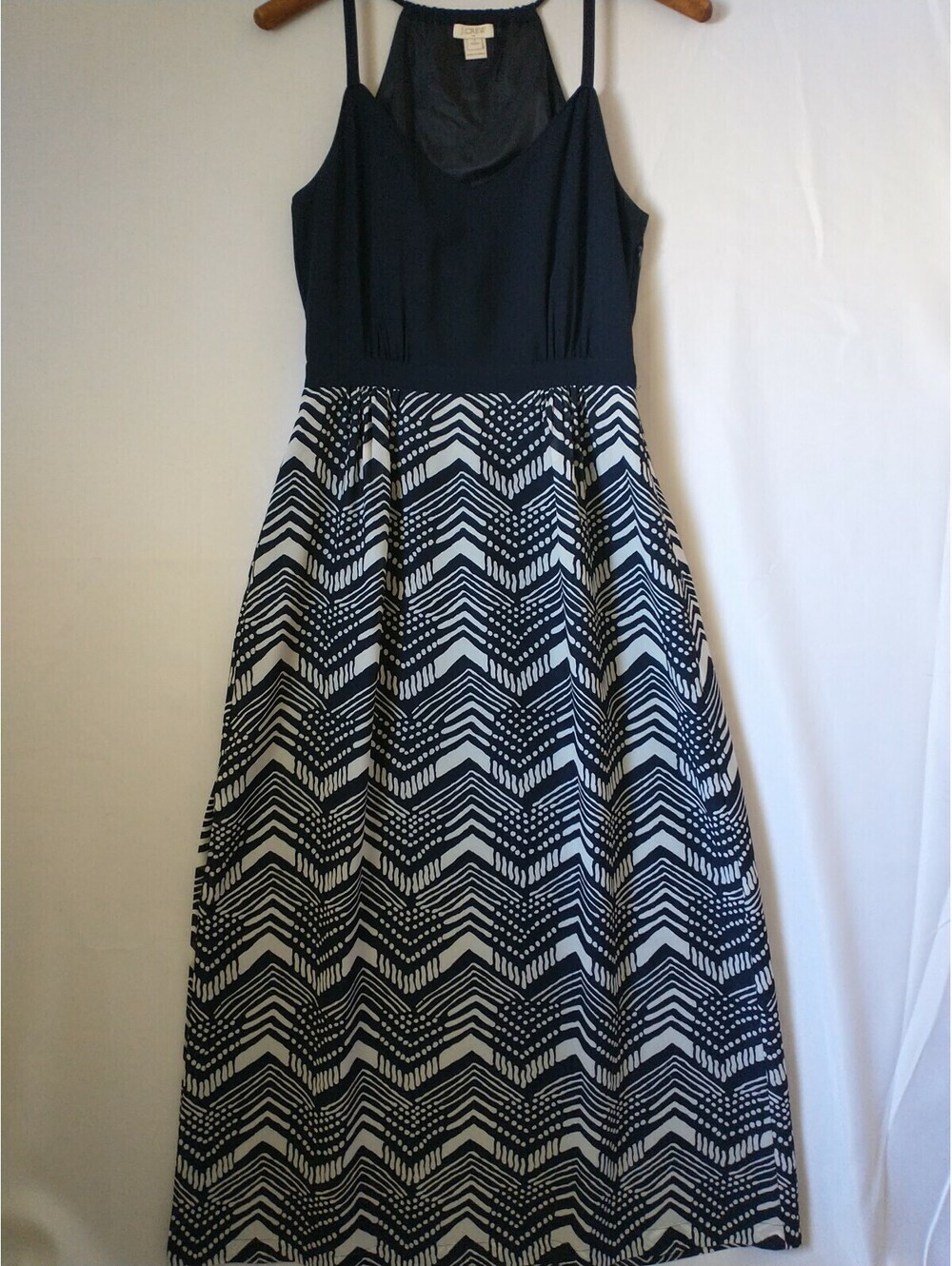 j crew dress 2 Petite Long, Blue/White